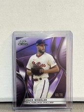 2025 Topps Chrome Black Zach Wheeler #26 Purple Refractor /75