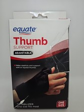 Equate Thumb Support Adjustable 1 Stabilizer One Size Fits Most Open Box But New