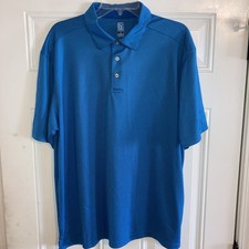 PGA Tour Men  s Polo Shirt Blue Size XL 100 Polyester