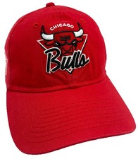 Chicago Bulls Hat New Era 9TWENTY Adjustable Cap NBA 75th Anniversary Red EUC