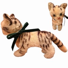 Steiff Tabby Vintage Mohair Gatito Gato Mohair de pie