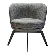 Rolf Benz Clubsessel 562 Stoff 17-100 Schwarz Weiß Gemustert Vierfuss 