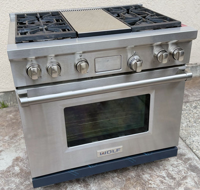 36  Wolf Dual Fuel NG Range DF364G USED (Natural Gas)