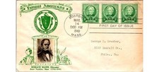 Horace Mann FDC 1940 Boston Educators Cachet Massachusetts Cover Artcraft