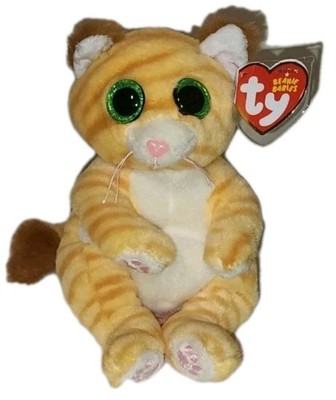 Ty Beanie Baby Bellies MANGO the Tabby Cat (6 Inch) NEW MWMTs Stuffed Animal Toy