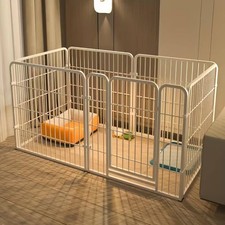 6 Panels Dog Pen Pet Playpen Kennel Fence Puppy Exercise Barrier Outdoor Indoor