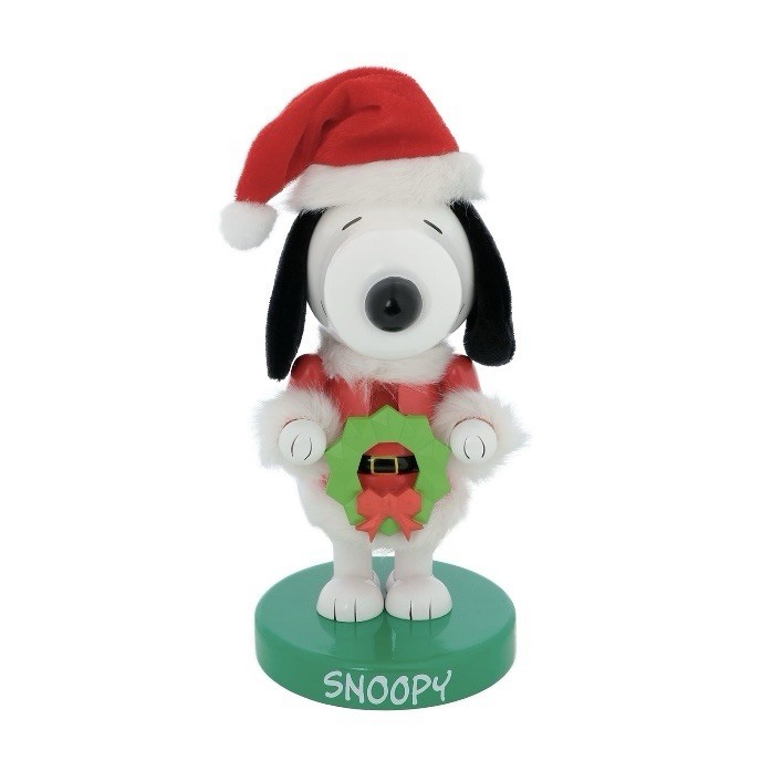 Peanuts Snoopy 8.5” Nutcracker with Santa Hat NEW | eBay