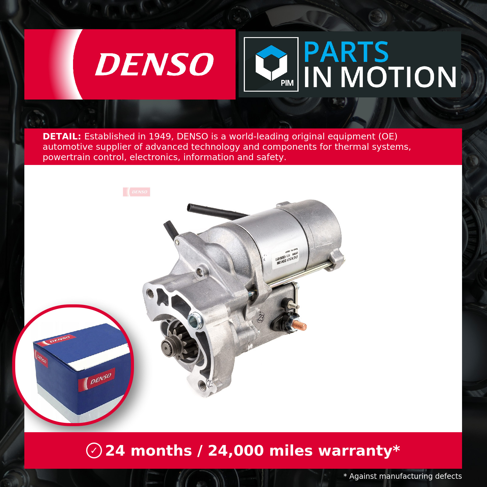 Starter Motor fits RANGE ROVER EVOQUE L538 2.2D 11 to 19 Denso 6G9N11000MA New