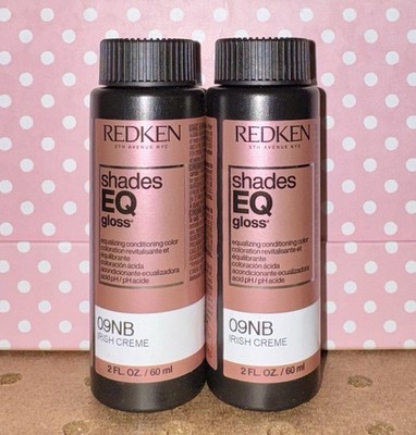 2 PACK 09NB IRISH CREME REDKEN SHADES EQ EQUALIZING CONDITIONING COLOR GLOSS 2oz