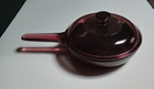 Corning Ware Cranberry Vision Glass Teflon 7” Skillet w/Pyrex V-1.5 C Lid