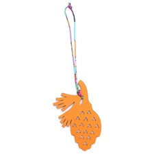 HERMES Petit H Bag Charm Pinecone Motif Orange Epsom x Togo Clemence