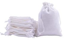 50pcs 4.0X5.60 Inch Drawstring Burlap Gift Bags, Jute Jewellery Pouches, Smal...