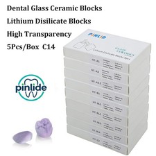 US C14 Dental Emax Lithium Disilicate LS2 Blocks CAD/CAM CEREC Blocks HT 5Pcs