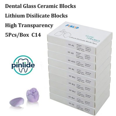 US C14 Dental Emax Lithium Disilicate (LS2) Blocks CAD/CAM CEREC Blocks HT 5Pcs