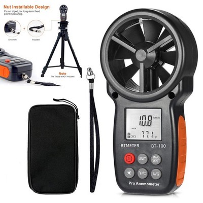 Digitales Windmesser Anemometer MAX/MIN/AVG 30M/S Windgeschwindigkeit Temperatur