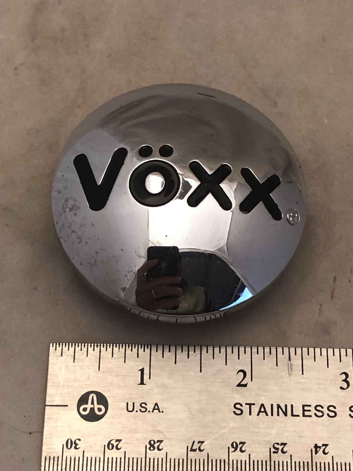 VOXX Custom Wheels CHROME Black Letters Wheel Rim Hub Cover Center Cap L07708-image