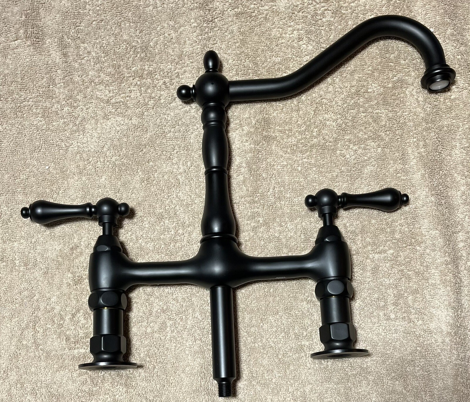 Bellevue Bridge Kitchen Faucet With SprayerMatte BlackSmall Blemish