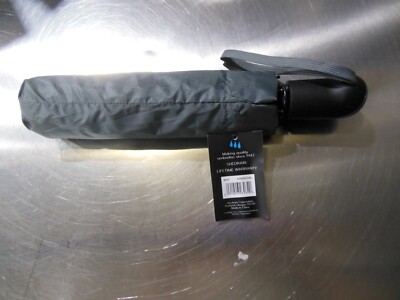 SHEDRAIN RAIN ESSENTIALS AUTO OPEN UMBRELLA CHARCOAL LIFETIME WARRANTY