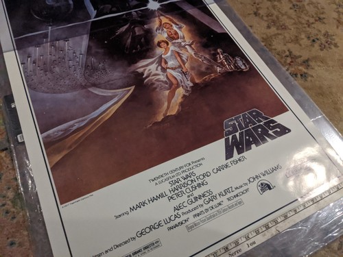 1980's Reprint Star Wars: A New Hope Style-A Movie Poster 27" x 40" - Picture 3 of 9