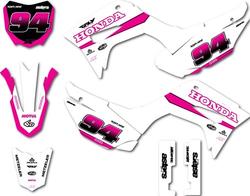 Graphics Full Kit For Honda CRF 110 2019 - 2025 United Pink Style Stickers - Bild 1 von 4