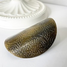 Vintage 90s Y2K Tooled Metal Hair Barrette Bronze Pewter Victoriana Coquette