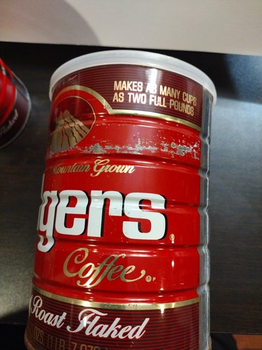 2 Vintage Folgers Cans Tins 23 & 11.5 Oz With Lids - Picture 5 of 23