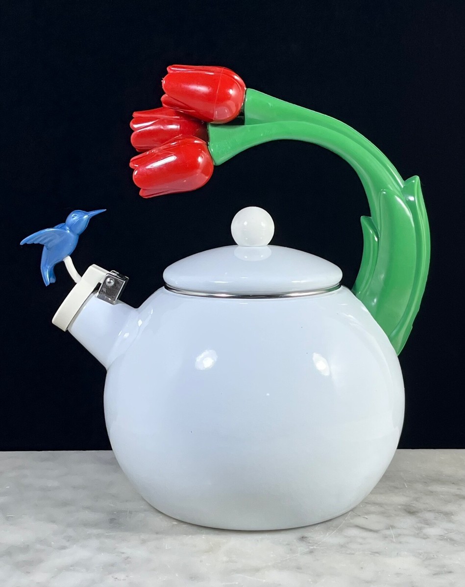 ペルー ヴィンテージ オレンジ色の鳥デザインティーポット ペルー ヴィンテージ オレンジ色の鳥デザインティーポット