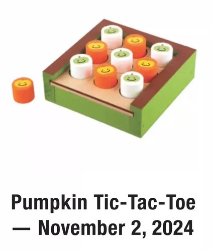 Home Depot Pumpkin Tic-Tac-Toe Kids Workshop Kit Pin Included November 2024 NEW! - Picture 8 of 8