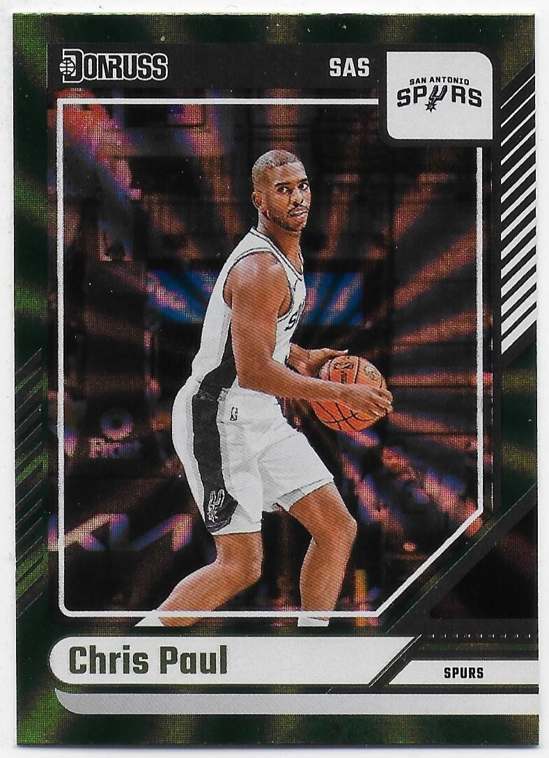2024-25 Donruss Holo Green Laser #38 Chris Paul - San Antonio