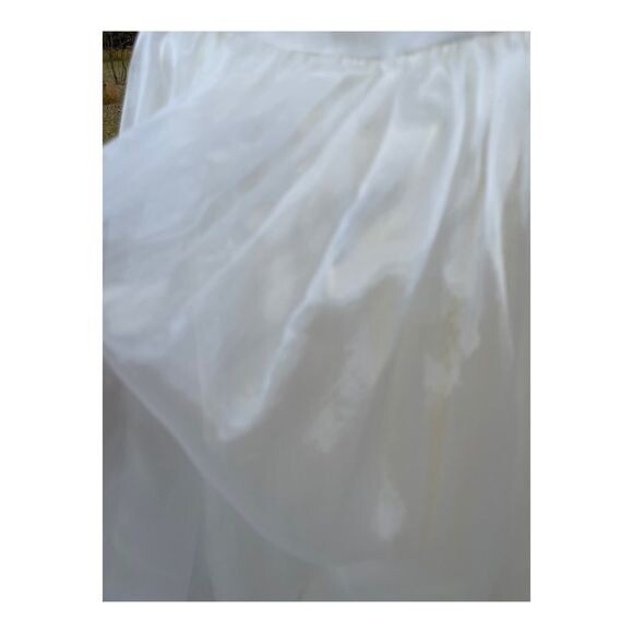 90s Kids Love Formal Dress Sweetheart Illusion Neckline Wedding Crinoline image 3