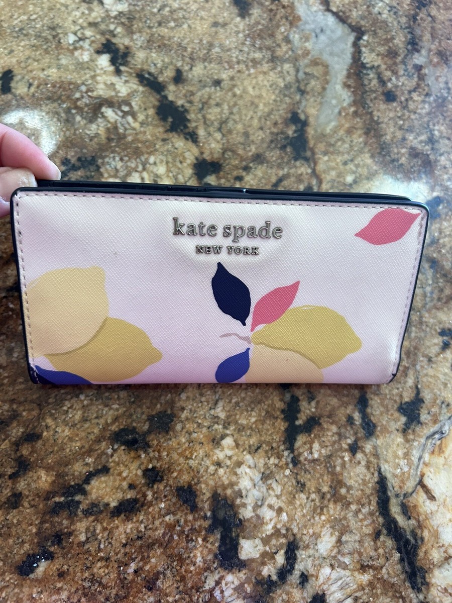 Kate Spade Cameron Lemon Zest Large Continental Wallet WLRU6143