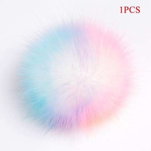 2 Pcs DIY 8CM Faux Fur Pom pom Ball for Knitting Beanie Hat Faux Rabbit Fur ∂ - Foto 32 di 34