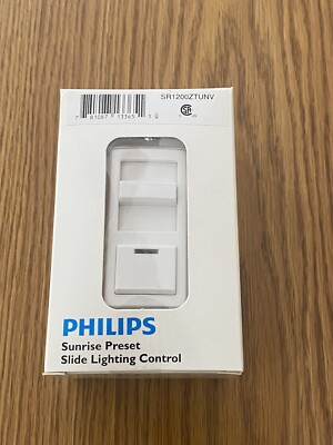(1) New  Philips Sunrise Preset Lighting Control Incandescent Dimmer SR1200ZTUNV
