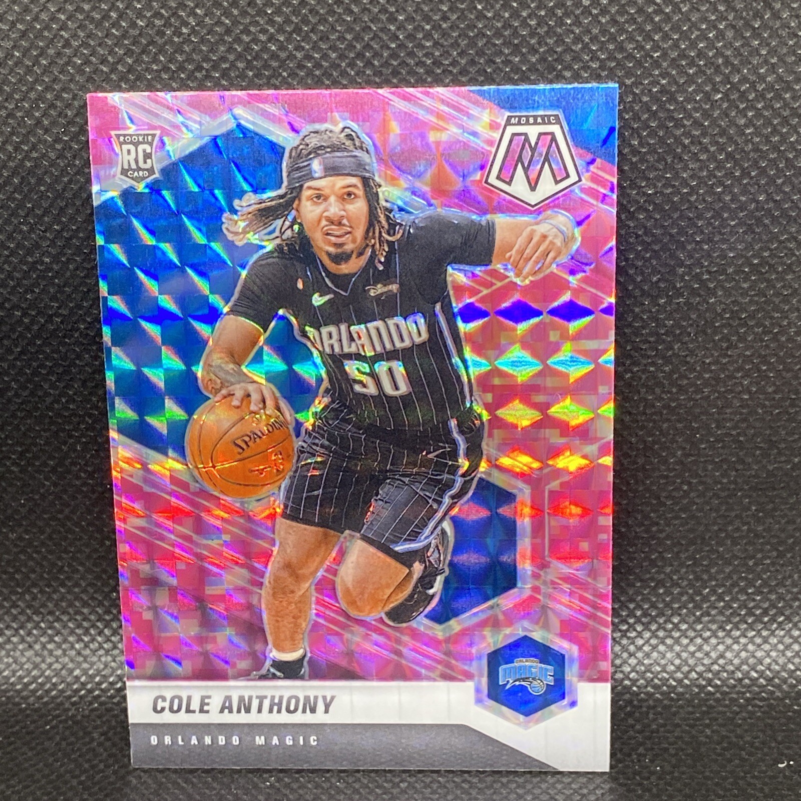 2020-21 Panini Mosaic Pink Camo Prizm Cole Anthony #207