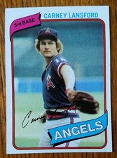 CARNEY LANSFORD, 1980 TOPPS #337, ANGELS