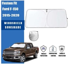 Custom Fit Ford F-150 2015-2020 Truck Windshield Sun Shade Foldable Cover