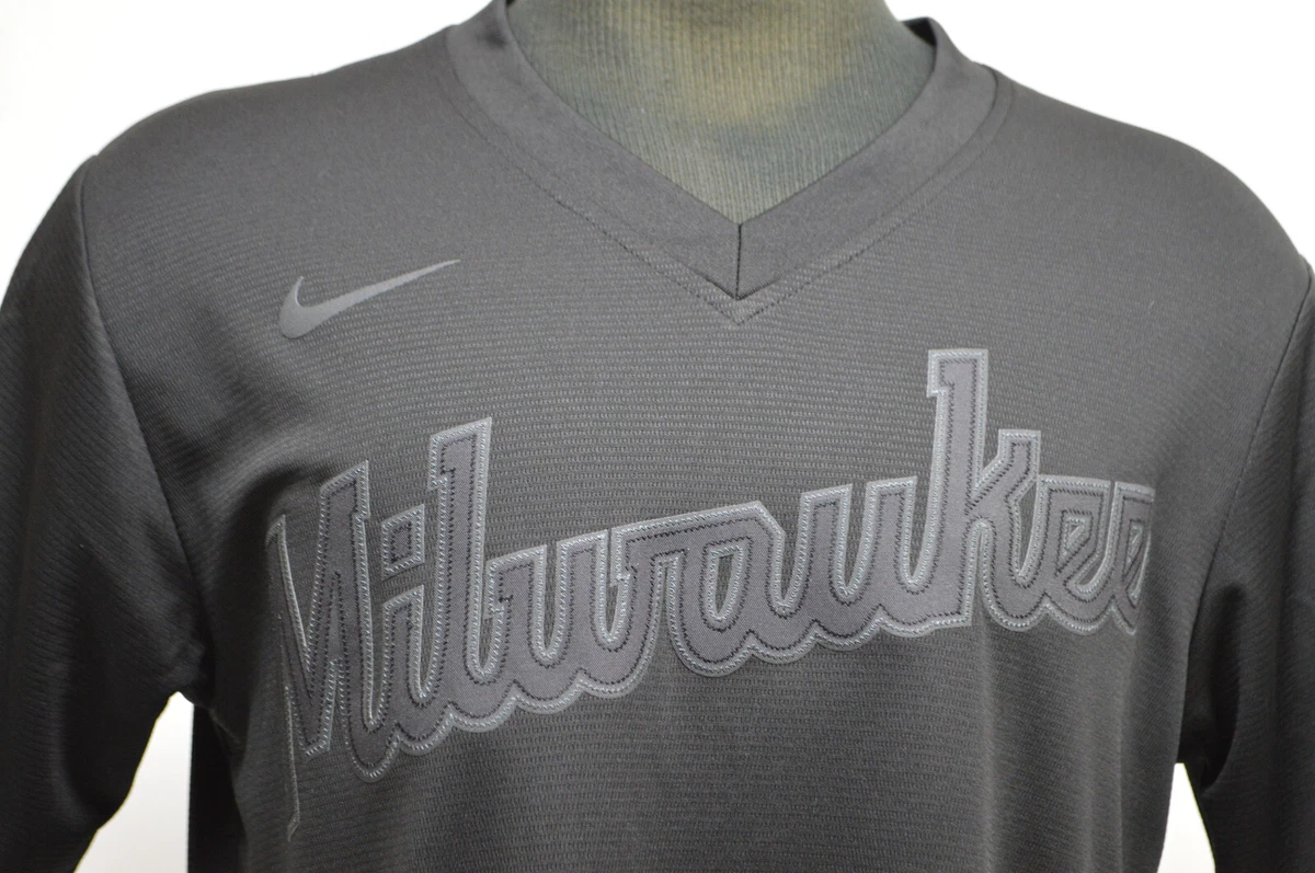 Nike Over Arch (MLB Milwaukee Brewers) Men's Long-Sleeve T-Shirt