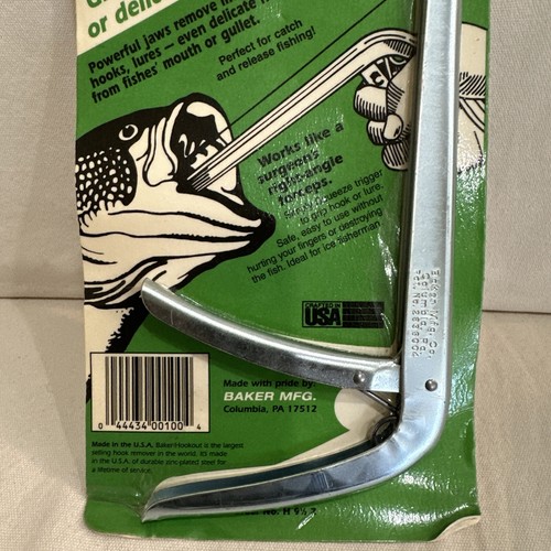 Hook Remover Hook Out Tool Extractor Catch & Release 9-1/2" Steel Baker - Picture 3 of 8