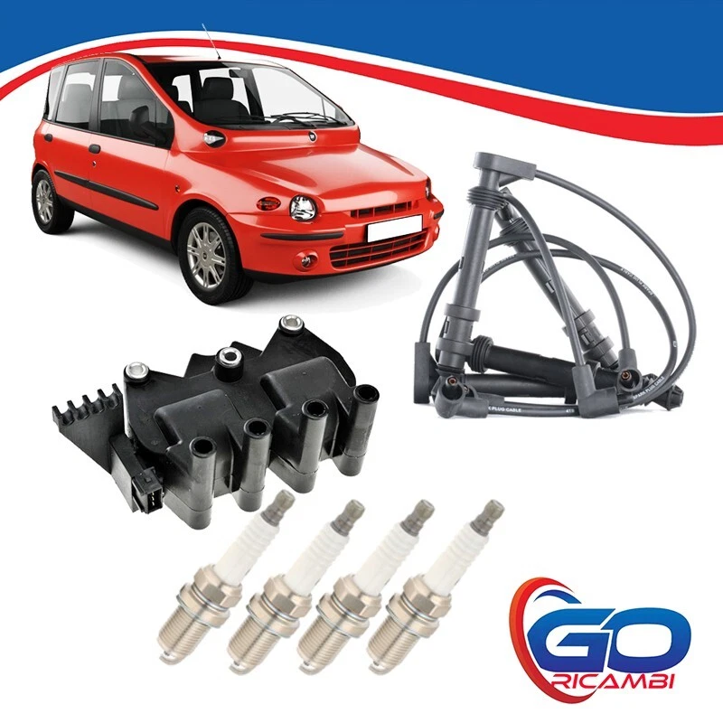 KIT CANDELE BOBINE E CAVI CANDELE PER FIAT MULTIPLA 1.6 BENZINA NATURAL POWER - Immagine 2 di 4