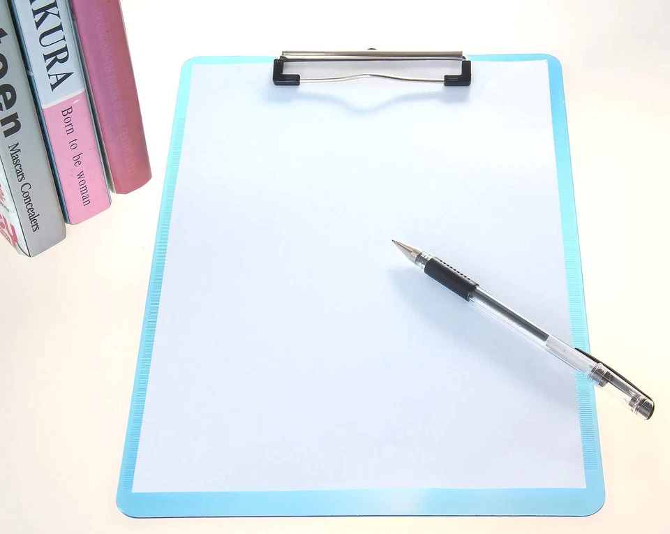 6er Klemmbrett A4 mit gummierter Metalklemme Schreibbrett DIN A4 mit Aufhänge... - Bild 2 von 4