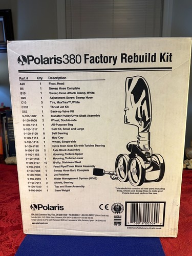 NEW Polaris 380 Pool Cleaner Factory Rebuild Kit (9-100-9035) - Picture 2 of 5