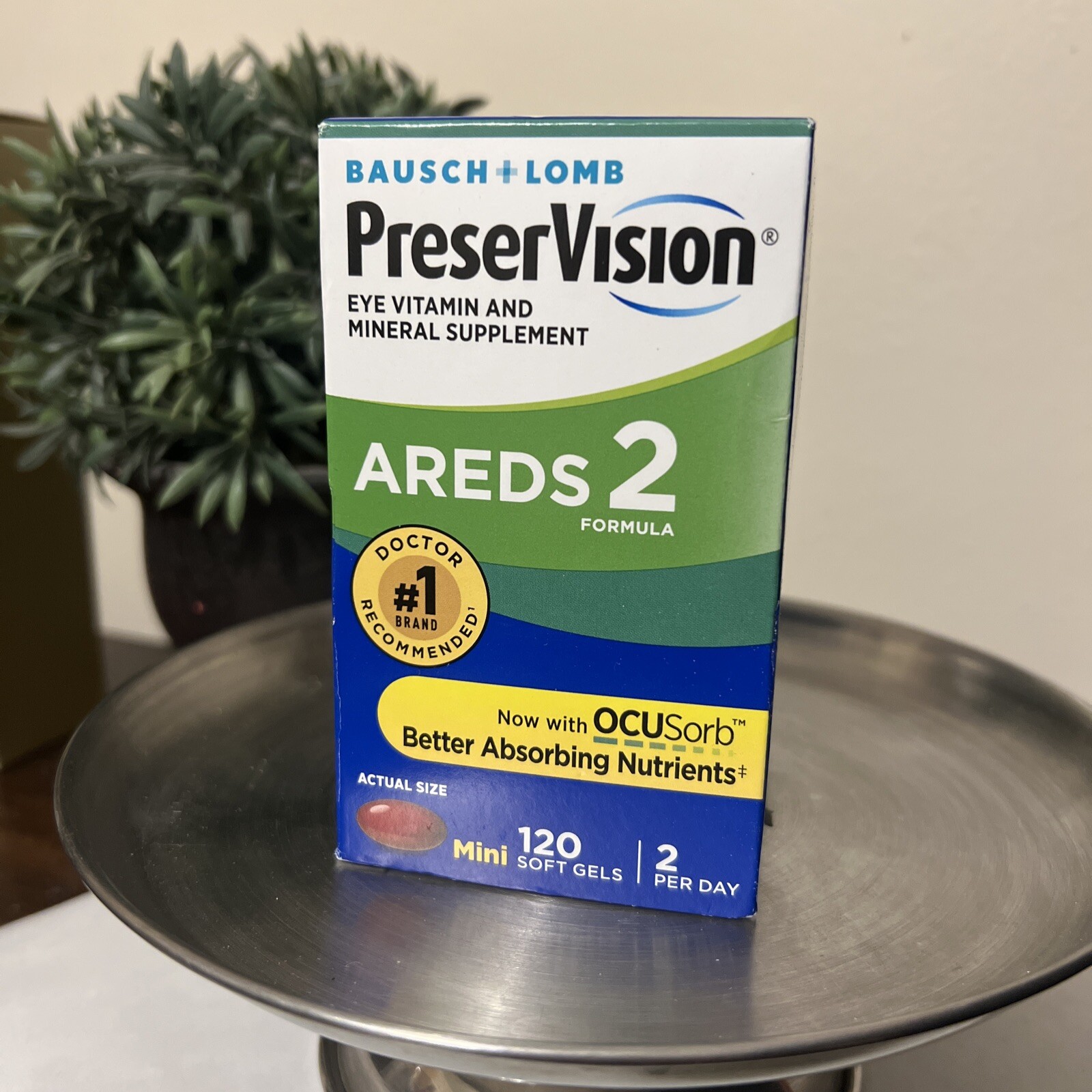 PreserVision AREDS 2 Eye Vitamins - Pack Of 2 Bottles, 210 Softgels Each - Supports Vision Health, Exp 2027