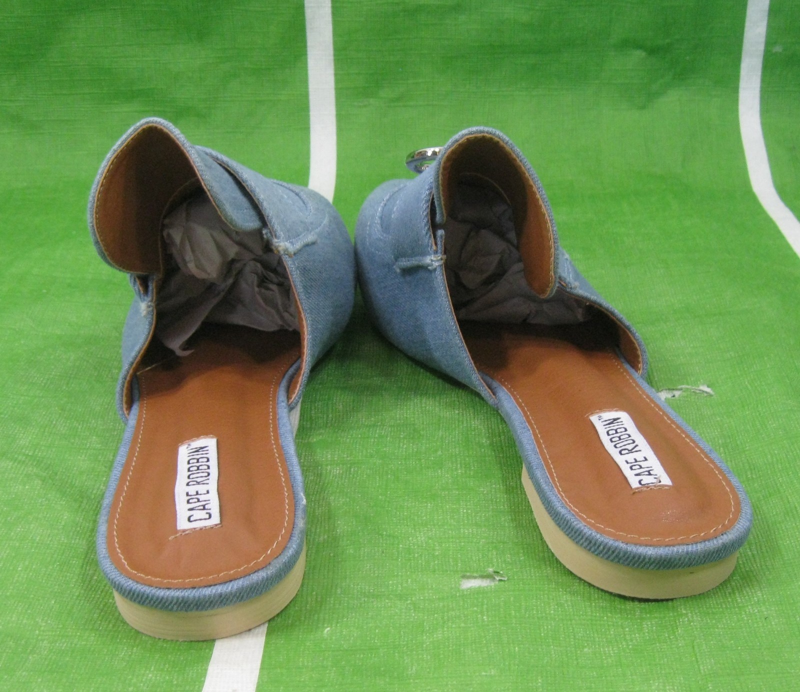 Cape Robbin LADIES blue denim Mules Shoes Women Flat Slippers women