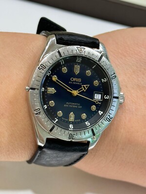 Oris Diver Watch 7401 Automatic Date Mens 38mm Swiss Made | eBay