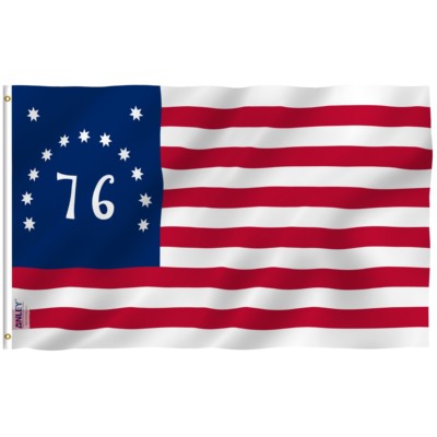 Anley Fly Breeze 3x5 Ft Bennington 76 Flag - American Revolution Flags Polyester