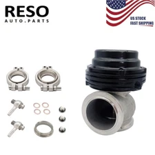 38mm Turbo External Wastegate MVS BOV Boost W/ Tial V-Band Flange Springs BLACK