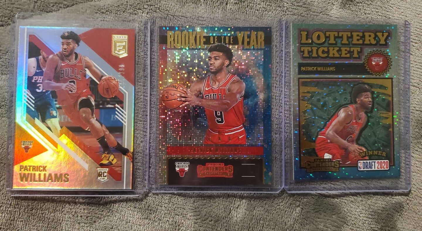 🔥 PATRICK WILLIAMS 2020 DONRUSS ELITE /299 + CONTENDERS ROY AND LOTTERY TICKET