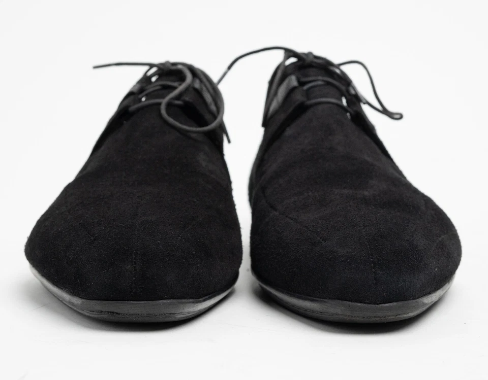 Zapatos Oxford Cesare Paciotti Derby Gamuza Negros Hechos en Italia Talla UK5 US6 EU39 Foto 4 de 4