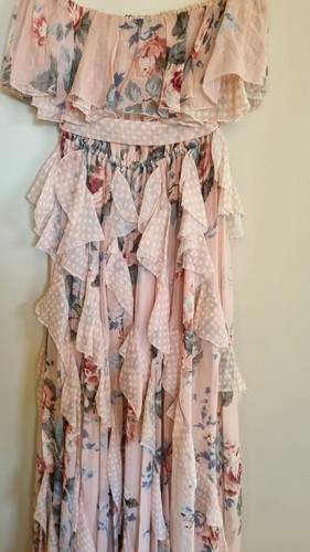 ZIMMERMANN Dress Midi Sz 0 AU 8 US 4 UK 8 FR 36 BOWIE WATERFALL PINK with belt - Picture 13 of 22