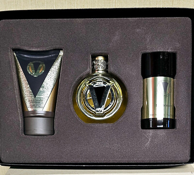 USHER VIP FOR MEN 3PS SET 3.4 OZ EDT+ASB/DEO NEW IN DAMAAGE BOX  SAME AS PICTURE